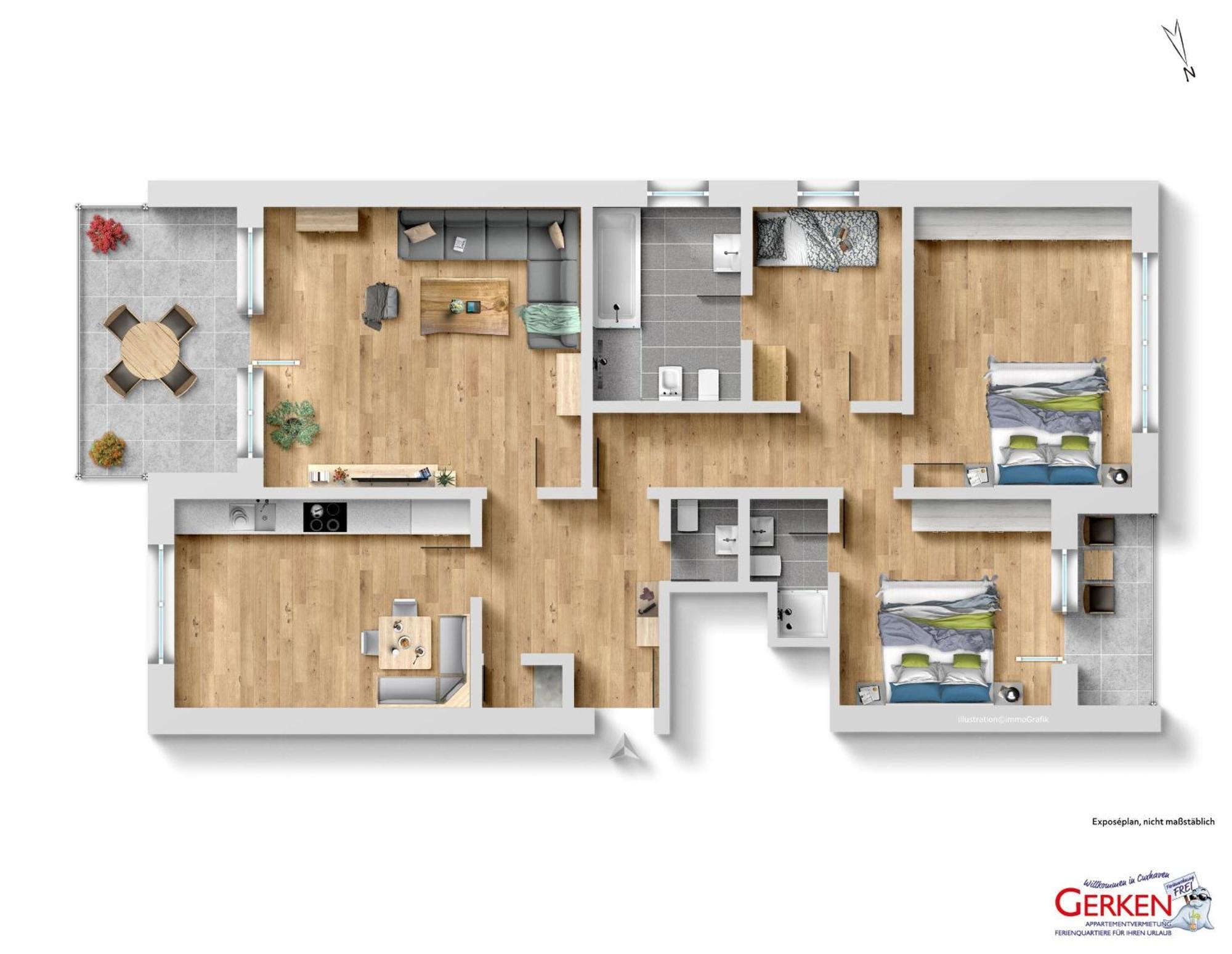 Апартаменты Haus Muehlentrift Doese Куксхафен Номер фото